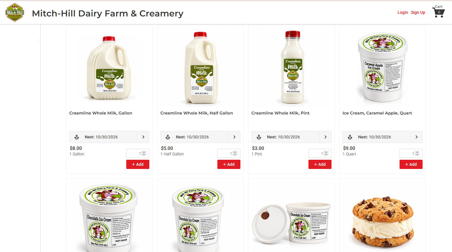 Link to shopping cart